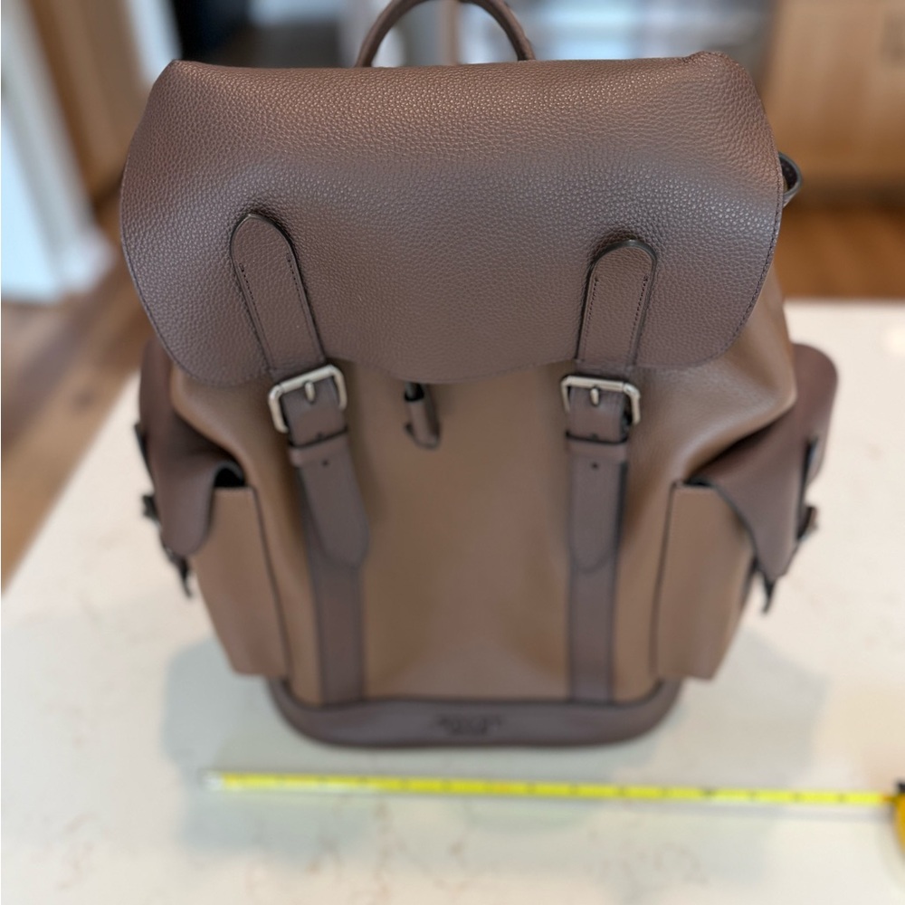 Coach Brown Leather Drawstring Backpack - Picture 12 of 12
